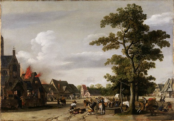 pieter-post-soldiers-plundering-dutch-haarlem-1630s