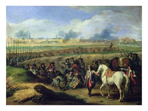 Luís XIV com soldados franceses no cerco de Tournai, 21-6-1667, Adam Meulen